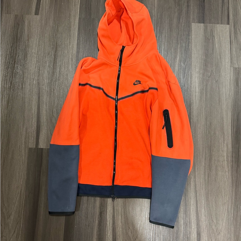 Nike Orange and Gray Tech Hoodie